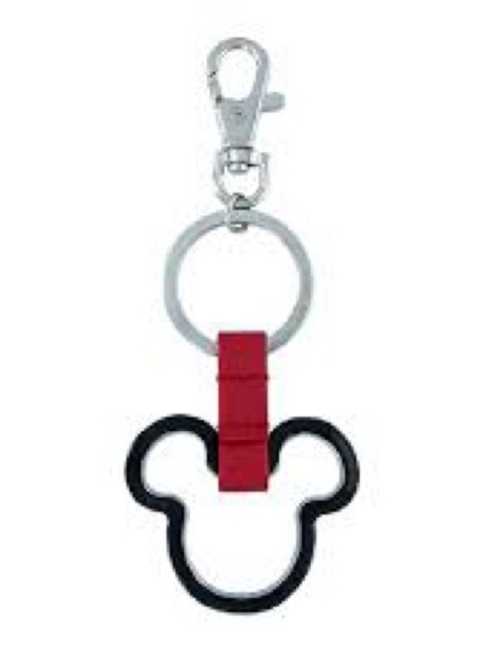 Disney Black & Red Mickey Head Keyring